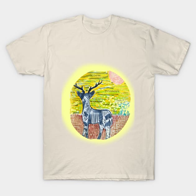 Sunset Okapi T-Shirt by HeartonSleeves